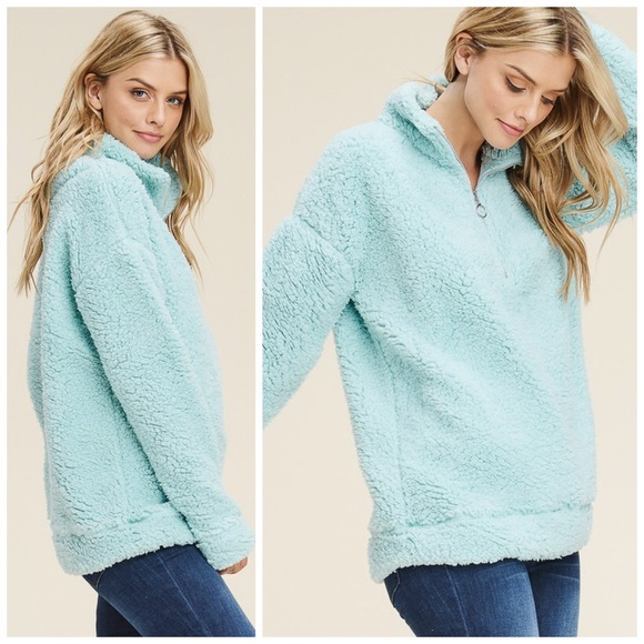🛍LAST 1! Super SOFT!  Mint Pullover Fleece! - Picture 5 of 6